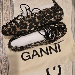 Ganni Leopard Print Women's Shoes